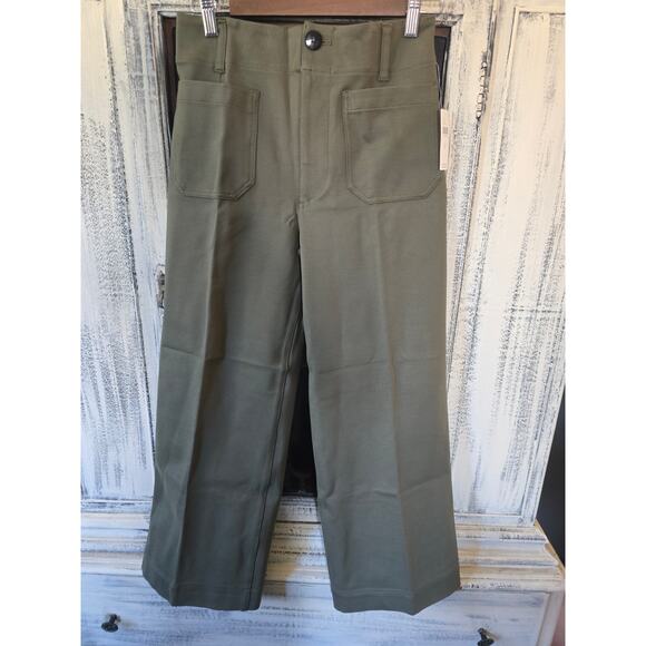 Anthropologie  Olive Wide Leg Pants - Picture 6 of 7